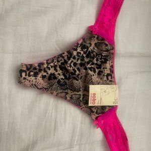 No Boundaries Pink and Leopard Print Panties